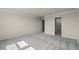 Empty bedroom with soft carpet, crown molding, and neutral paint tones at 10245 Park Estates Ave, Orlando, FL 32836