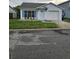 Single story house with white siding, blue shutters, green lawn and concrete driveway at 1025 Clovercrest Rd, Orlando, FL 32811