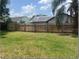 Spacious backyard with a wooden fence, offering privacy and room for outdoor activities at 1606 Red Clover Ct, Orlando, FL 32825