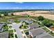 Aerial view of the property and neighborhood with a green map pin at 816 Carmillion Ct, Groveland, FL 34736