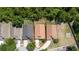 Aerial view showing property boundaries, a well-maintained lawn and proximity to neighbors at 11218 Rouse Run Cir, Orlando, FL 32817