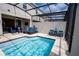 Beautiful pool area with screened enclosure, offering a serene and private outdoor oasis at 2379 Distant Sun Trl, Kissimmee, FL 34747
