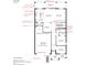 First floor plan featuring a kitchen, great room, dining room, flex room, covered lanai, and three car tandem garage at 2715 Arbor Dune Ave, Apopka, FL 32712