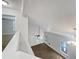 View from the second story of a spacious living room with vaulted ceilings and natural light at 306 Foxboro Ct, Lake Mary, FL 32746