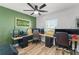 Spacious office with a large window, two workstations, and a modern ceiling fan at 3270 Courtland Blvd, Deltona, FL 32738