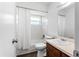 Bathroom featuring a bathtub with shower, toilet, vanity, and large mirror at 611 Lakespur Ln, Altamonte Springs, FL 32714