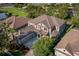 Gorgeous aerial view of a home, lush landscaping and three car garage at 7536 Green Mountain Way, Winter Garden, FL 34787