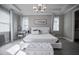 Comfortable main bedroom featuring a luxurious bed, natural light, and elegant furnishings at 7536 Green Mountain Way, Winter Garden, FL 34787