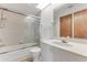 Modern bathroom featuring a shower and bath combination with a new vanity at 950 Vanessa Ct # F, Port Orange, FL 32127
