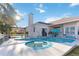 Outdoor pool and spa area, pergola, and backyard at 10642 Cloudview Dr, Orlando, FL 32825