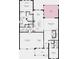 Detailed first-floor blueprint showing the layout of the kitchen, bedrooms, and lanai at 12904 Harvest Rain Ave, Winter Garden, FL 34787