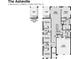 This floor plan features an open layout with a spacious kitchen, four bedrooms, and a two-car garage at 14741 Milfoil Ave, Orlando, FL 32827
