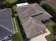 Overhead view of home featuring roof, driveway, landscaping and backyard at 2028 Donegan Pl, Orlando, FL 32826