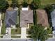 Aerial view of a well-maintained neighborhood featuring single-Gathering homes with mature landscaping at 2028 Donegan Pl, Orlando, FL 32826