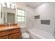 Bathroom featuring white marble and granite sink at 2028 Donegan Pl, Orlando, FL 32826