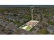 Aerial view showing neighborhood, landscaped lawn, and proximity to local amenities at 321 Thomasdale Ave, Haines City, FL 33844