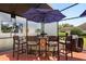 Covered patio area with built-in bar and an outdoor grill, perfect for entertainment and outdoor living at 402 S Lake Victoria Cir, Deland, FL 32724
