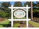 Charming community entrance sign for Victoria Commons, surrounded by lush greenery, creating a welcoming neighborhood ambiance at 402 S Lake Victoria Cir, Deland, FL 32724