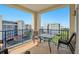 Balcony area featuring outdoor seating with scenic views of surrounding area and ocean at 5300 S Atlantic Ave # 6-507, New Smyrna Beach, FL 32169