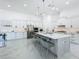 Modern kitchen with white cabinets, a center island, stainless steel appliances, and stylish pendant lighting above the island at 601 Green Briar Blvd, Altamonte Springs, FL 32714
