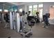 Community fitness center featuring modern strength and cardio equipment and large windows at 7572 Sunny Dreams Ln, Kissimmee, FL 34747