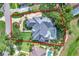 Aerial view of the home outlined in red showing property boundaries at 8713 S Bay Dr, Orlando, FL 32819