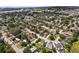 Scenic aerial view of a quiet residential neighborhood with mature trees and well-maintained homes at 896 Satin Leaf Cir, Ocoee, FL 34761