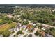 Aerial shot featuring a cozy home with a well-manicured lawn, nestled in a lush, tree-filled neighborhood at 896 Satin Leaf Cir, Ocoee, FL 34761