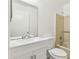 Neat bathroom with a modern vanity and a shower-tub combination at 896 Satin Leaf Cir, Ocoee, FL 34761