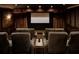 Private home theater with comfortable seating and a large screen for immersive entertainment at 9724 Chestnut Ridge Dr, Windermere, FL 34786