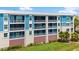 The screened in balcony offers an outdoor extension of the living space at 1 Riverwalk Dr # 303, New Smyrna Beach, FL 32169