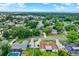 An elevated aerial view of the neighborhood and surrounding landscape showcasing the area's peaceful environment at 1390 Yellow Pine Ct, Winter Springs, FL 32708