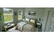 Stylishly staged bedroom featuring two large windows with neutral color palette and accents at 16367 Sw 17Th Terrace Rd, Ocala, FL 34473
