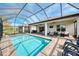 Beautiful screened-in pool area, complete with outdoor seating and dining spaces at 2156 Antilles Club Dr, Kissimmee, FL 34747