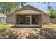 Back of house featuring a screened in porch, great for entertaining or relaxing in the backyard at 2354 Barons Ct, Tavares, FL 32778