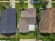 Birds-eye view of the residence featuring its roof, landscaping, and neighborhood setting at 293 Drosdick Dr, Casselberry, FL 32707