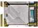Aerial view of a backyard featuring a screened-in pool and patio with lounge chairs at 3860 Sonoma Blvd, Kissimmee, FL 34741