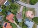Aerial view of the home showcasing the property lines, landscaping, and neighborhood at 4019 Lake Mirage Blvd, Orlando, FL 32817