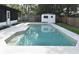 A private backyard pool with a shed at 5805 Hutton Dr, Orlando, FL 32808