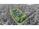 A yellow boundary line shows an aerial view of a green parcel with surrounding trees and roads in muted colors at 595 Seminole Woods Blvd, Geneva, FL 32732