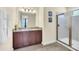 The bathroom features a double vanity, mirror, toilet and standing shower at 640 Lasso Dr, Kissimmee, FL 34747