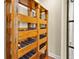 Custom wine rack providing stylish storage for the wine collection at 10352 Burris Ct, Orlando, FL 32836