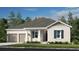 Charming one-story home with a two-car garage, well manicured lawn, and inviting front porch at 16041 Honey Harvest St, Winter Garden, FL 34787