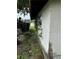 Exterior side view of the home showing brick and overgrown foliage at 1822 Williams Manor Ave, Orlando, FL 32811