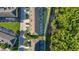 An aerial view shows multiple townhomes each with its own private pool at 2346 Silver Palm Dr, Kissimmee, FL 34747