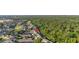Aerial view captures townhomes near wooded area; ideal community layout with ample parking and greenery at 2346 Silver Palm Dr, Kissimmee, FL 34747