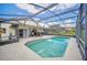 A screened in pool area offering a relaxing space for recreation and leisure at 2445 Ravendale Ct, Kissimmee, FL 34758
