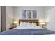 Comfortable bedroom with a king bed and a wooden headboard, complemented by soft lighting at 4114 Breakview Dr # 30702, Orlando, FL 32819
