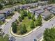 This is an aerial view of a neighborhood with a community green space at 4630 Socrates Way, Sanford, FL 32773