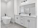 Luxurious bathroom features a freestanding tub, double vanity with quartz countertops at 501 Marion Oaks Golf Way, Ocala, FL 34473